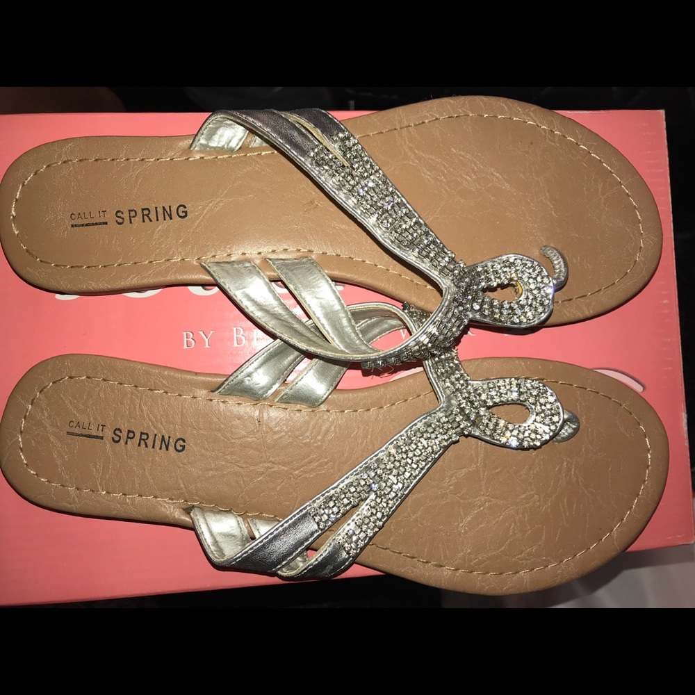 Call It Spring rhinestone sandals